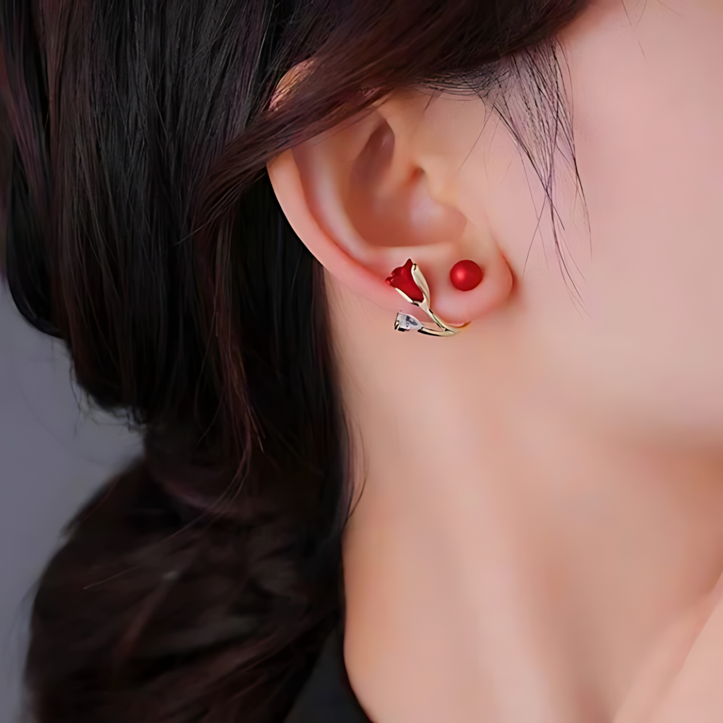 Arete Tulipán Rojo 🌹