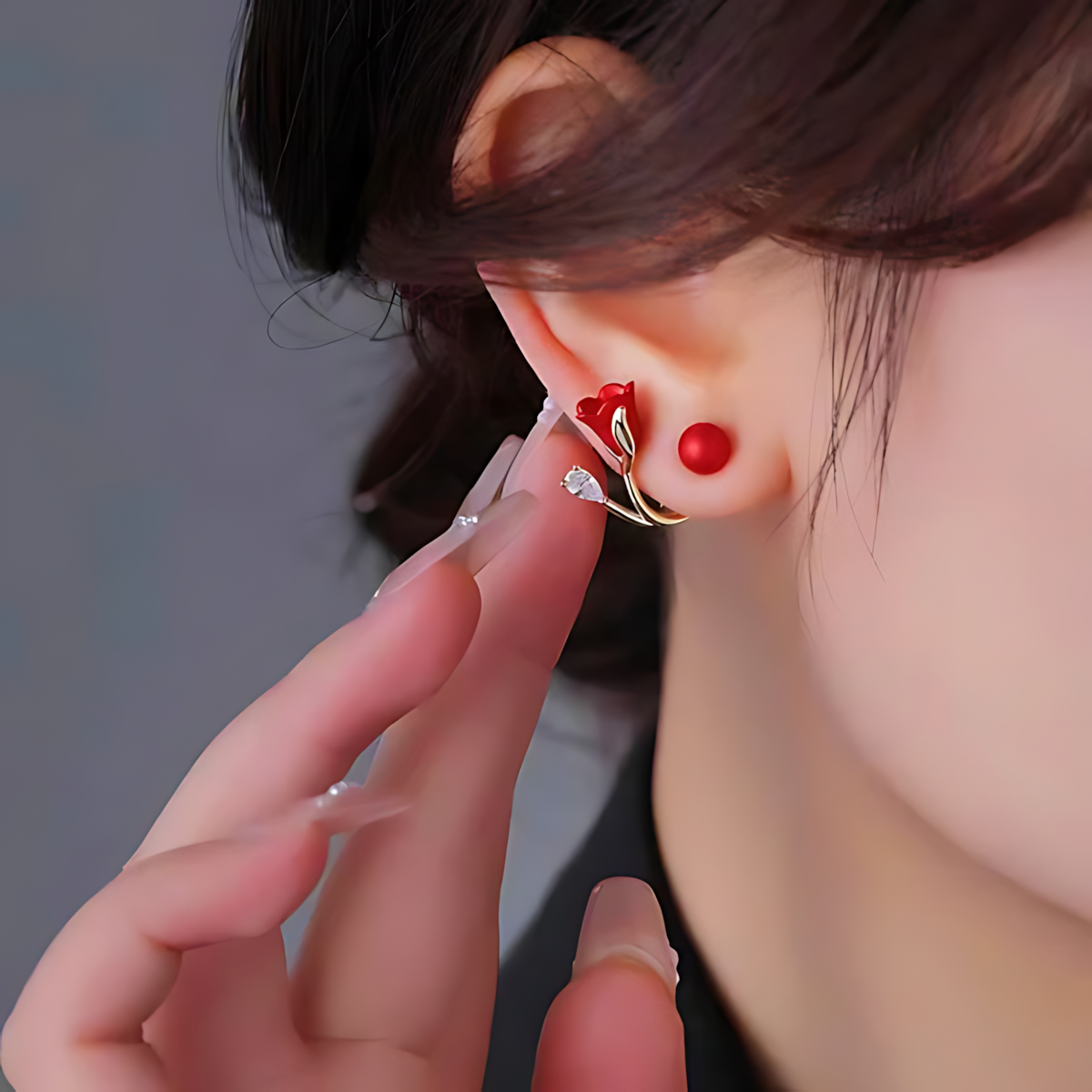 Arete Tulipán Rojo 🌹