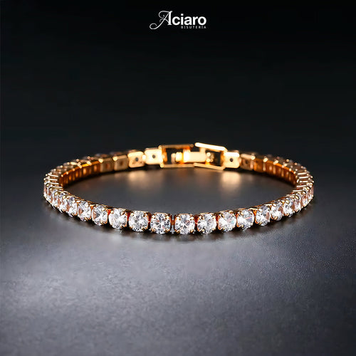 Brazalete elegante con zirconias tipo diamante 💎