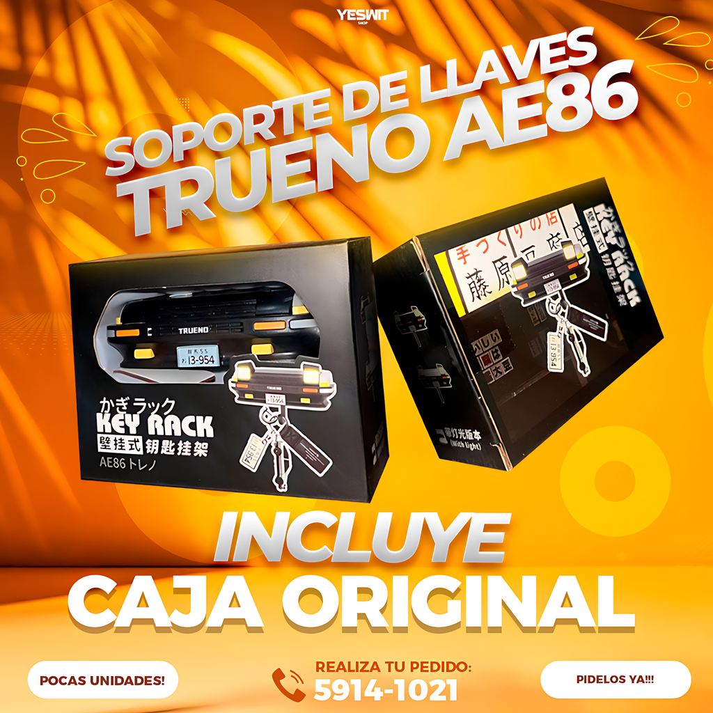 Soportes para llaves estilo TOYOTA TRUENO AE86 🚗✨ – Con Luces Automáticas