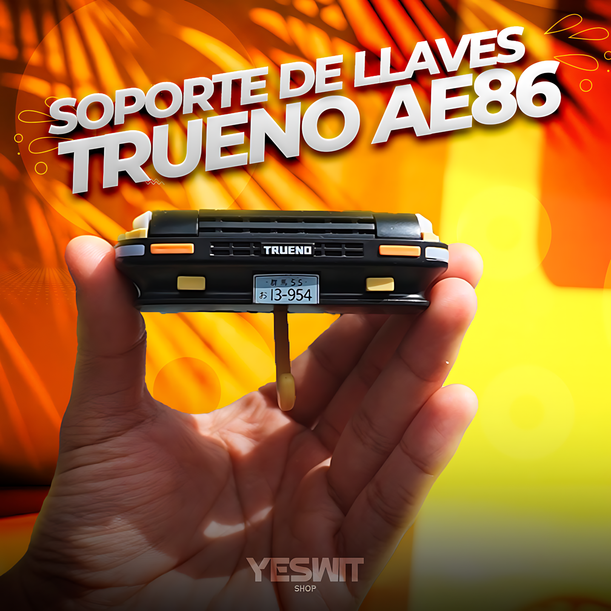 Soportes para llaves estilo TOYOTA TRUENO AE86 🚗✨ – Con Luces Automáticas