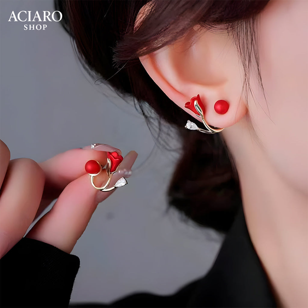 Arete Tulipán Rojo 🌹